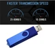 Флеш-накопичувач, PNTSong 717308976615 512GB Синій Type-C/USB-A USB 2.0 металевий swivel поворотний корпус Android/PC/Mac - зображення 5