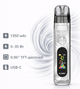 Многоразовая pod-система Smok Novo Classy KIT Silver White вейп Смок Ново алюминиевый сплав 1350мАч до 30Вт серебристая - изображение 2