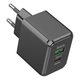 Сетевое зарядное устройство HOCO CS14A Ocean PD20W+QC3.0 charger Black (6942007603898) - изображение 2