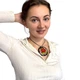 Кулон "Мак и фиолетовые цветы" 7 см., в красивой подарочной коробке, авторская петриковская роспись - изображение 2