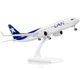 Колекційна лита металева модель пасажирського літака 1:130 Boeing 737 Latam(LAN) Airlines 30 см - зображення 1