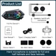 Bluetooth-гарнітура Y12 Pro Intercom для мотоциклетного шолома – радіус дії 500 м, IPX6 - зображення 6