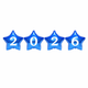 Надпись наклейка цифры 2026 Белый - изображение 1