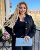 Костюм-двойка женский из костюмки на подкладке: жакет на пуговицах и брюки-кюлоты летний G&M k-129078 58-69 Размер цвет черный - изображение 2