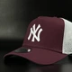 Бордовая кепка с сеткой New Era MLB New York Yankees A Frame Trucker 12523895 - изображение 3