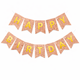 Прапорці Паперові HAPPY BIRTHDAY Рожеве Золото З Глітером - зображення 1