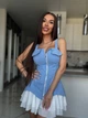 Женский сарафан голубой M - изображение 1