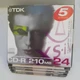 Диски CD-R TDK 80MM 210MB 24X SLIM CASE/5 шт. - зображення 2