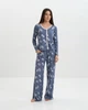 Пижама женская широкие штанами - рубчик Nicoletta 45052в M темно синий - изображение 1