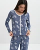 Пижама женская широкие штанами - рубчик Nicoletta 45052в M темно синий - изображение 2