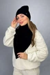 Жіночий комплект «Ажен», шапка та косинка Чорний 000040612 - зображення 2