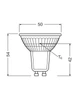 Світлодіодна лампочка Osram 4058075096622 LED GU10 MR16 1x4.3W 3000K 350Lm IP20 - зображення 3