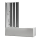 Шторки стеклянные на ванную складные Koer SR BS07-80x140-TR-01 прозрачное стекло Easy Clean 4мм, хром (KR5948) - изображение 1