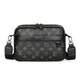 Чоловіча сумка месенджер Louis Vuitton Alpha чорний з білим(023) - зображення 1