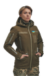 Зимняя утепленная женская FS куртка-трансформер Soft Shell 2в1, хаки - изображение 1