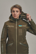 Зимняя утепленная женская FS куртка-трансформер Soft Shell 2в1, хаки - изображение 4