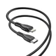 Кабель USB Borofone BX51 Triumph Type C to Lightning 12W Чорний - зображення 3