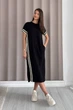 Жіноча літня трикотажна сукня з розрізом Nenka XL Чорний (nenka3414-XL) - изображение 3