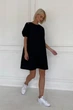 Жіноча лляна міні сукня з мереживом Nenka L Чорний (nenka2790-L) - зображення 2