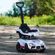 Детская каталка-толокарь с родительской ручкой 2 в 1 Bambi M 6129EL-1 TOYOTA Машинка для детей от 1 до 5 лет со световыми и звуковыми эффектами нагрузки до 20 кг Белый - изображение 4