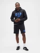 Шорты хлопковые короткие мужские GAP 369525833 2XL Черные (1159858298) - изображение 3