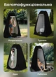 Самороскладная палатка душ для переодевания био туалета Pop-Up 120х190 см туристическая походная палатка автомат для кемпинга под туалет душ Черная + Налобный фонарь в подарок (HP-JG-2) - изображение 6