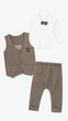 Костюм для крещения для мальчика Mini Papi 9421 68 см Серо-коричневый shop (2000999549441) - изображение 1