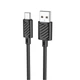 Кабель HOCO Type-C Gratified charging data cable (packaged) X88 |1m, 3A| black - изображение 2