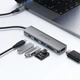 HUB адаптер ACEFAST USB-C 6-in-1 HUB docking station J18 |0.15m, 4K, PD90W, 5Gbps| Grey - зображення 5