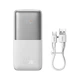 УМБ BASEUS Bipow Pro Digital Display Fast Charge Power Bank 10000mAh |2USB/Type-C, QC/PD, 22.5W/3A| (PPBD040002) White - зображення 2