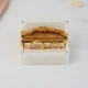 Деревянная коробочка шкатулка для свадебных обручальных колец из эпоксидной смолы на свадьбу Unity 80х40х40 мм White для двух колец - изображение 8