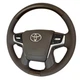 Руль серого цвета для Toyota Land Cruiser 200, Prado 150. Без подогрева. В стиле рестайлинга. Коричневое дерево. Логотип хром. - изображение 1