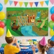 Паперовий плакат "Супер Беар Адвенчер. Super Bear Adventure" 100х150 см - зображення 2