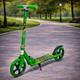 Двоколісний самокат Scooter 460 Green — складний міський самокат з великими колесами 200 мм - зображення 1