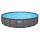 Каркасный бассейн Bestway Grey 561KE 33240 л 610х132 см с песочным фильтром, тентом и лестницей (LN7-BW 561KE) - изображение 2