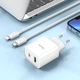 Сетевое зарядное устройство Hoco C80A Plus Rapido 20W USB-A + USB-C с кабелем Type-C to Lightning 1м White (6931474779892) - изображение 7