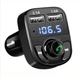 FM-модулятор Bluetooth FM-X8 ART-4522 автомобільний трансмітер у прикурювач з USB microSD AUX hands free модулятор у машину з LED дисплеєм зарядка телефону трансмітер для авто 12-24В підтримка MP3 FLAC WAV WMA APE - изображение 2
