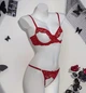 Комплект білизни з відкритими грудьми Heart XL Червоний - зображення 3