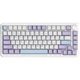 Клавіатура Ajazz AK820 Max Magnetic Switch White (AK820MAX-WM-PWB) ( білий, фіолетовий ) 18434 - изображение 1