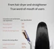 Випрямляч-фен для волосся 2 в 1 TINSOL Hair Dryer and Straightener Negative Ion PINK (TIP) - изображение 6