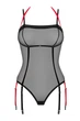 Прозоре боді з пажами для панчіх Obsessive 40/42(XS/S) Чорний (100915) - зображення 3