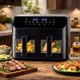 Аэрофритюрница Maestro MR-758 2×4,5 л 2000 Вт мультипечь с двумя чашами без масла - изображение 1