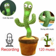 Танцующий кактус, свето - музыкальная игрушках, Dancing Cactus TikTok кактус в вазоне 34 см - изображение 4