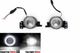 LED противотуманные фары с ангельскими глазками BMW E46 E90 E60 E61 E63 E64 белые DRL 80 мм 9006 HB4 Canbus - изображение 1