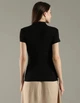 Жіноча футболка поло Tommy Hilfiger, slim fit, чорна, розмір 2XL - изображение 3