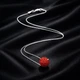 Серебряное колье с красным кораллом 40 см - изображение 2