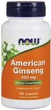 Женьшень американський Now Foods American Ginseng 500 мг 100 капсул (733739040046) - зображення 1