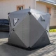 Палатка зимняя утепленная "Куб" 210х210х210 для рыболова туризма кемпинга и путешествий Серая LU-BD18G - изображение 7