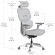 Офисное кресло Mealux D2 Air Fabric Grey (HF-D2 F/G) Mealux HF-D2 F/G 1042494 - изображение 10