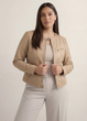 OCHNIK Жіноча шкіряна куртка PLUS SIZE KURDS-0154L-1B XXL бежева - изображение 3